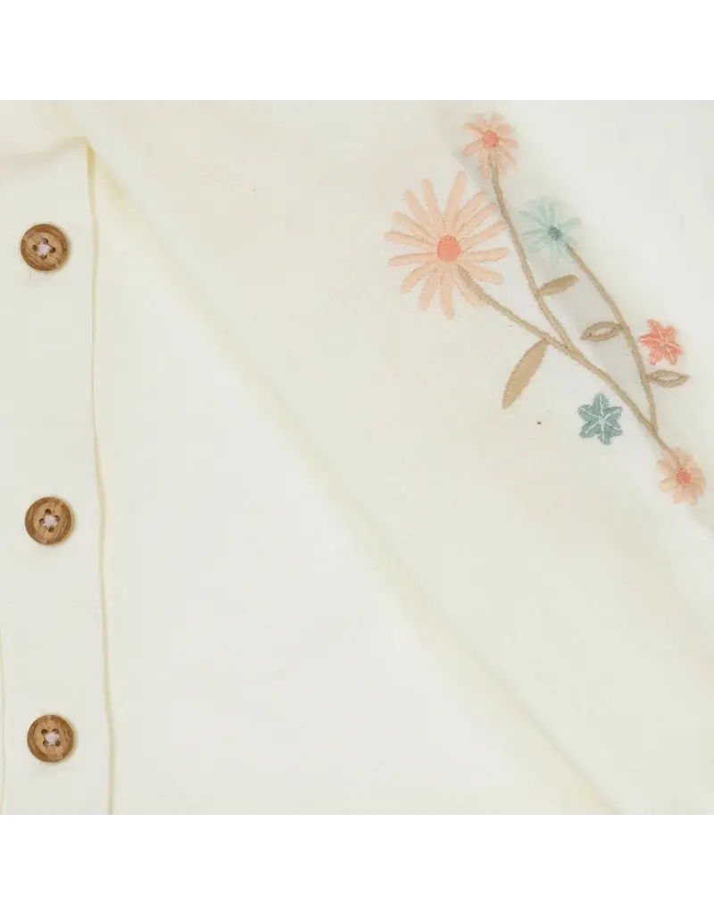 DIRKJE BUTTON FRONT TOP w/SLV DETAIL- SAND