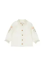 DIRKJE BUTTON FRONT TOP w/SLV DETAIL- SAND