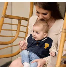 DIRKJE LETTER JACKET  LIGHT -NAVY