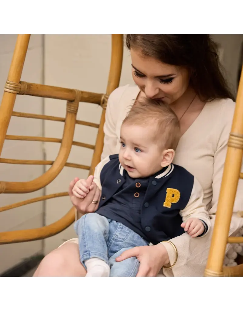 DIRKJE LETTER JACKET  LIGHT -NAVY