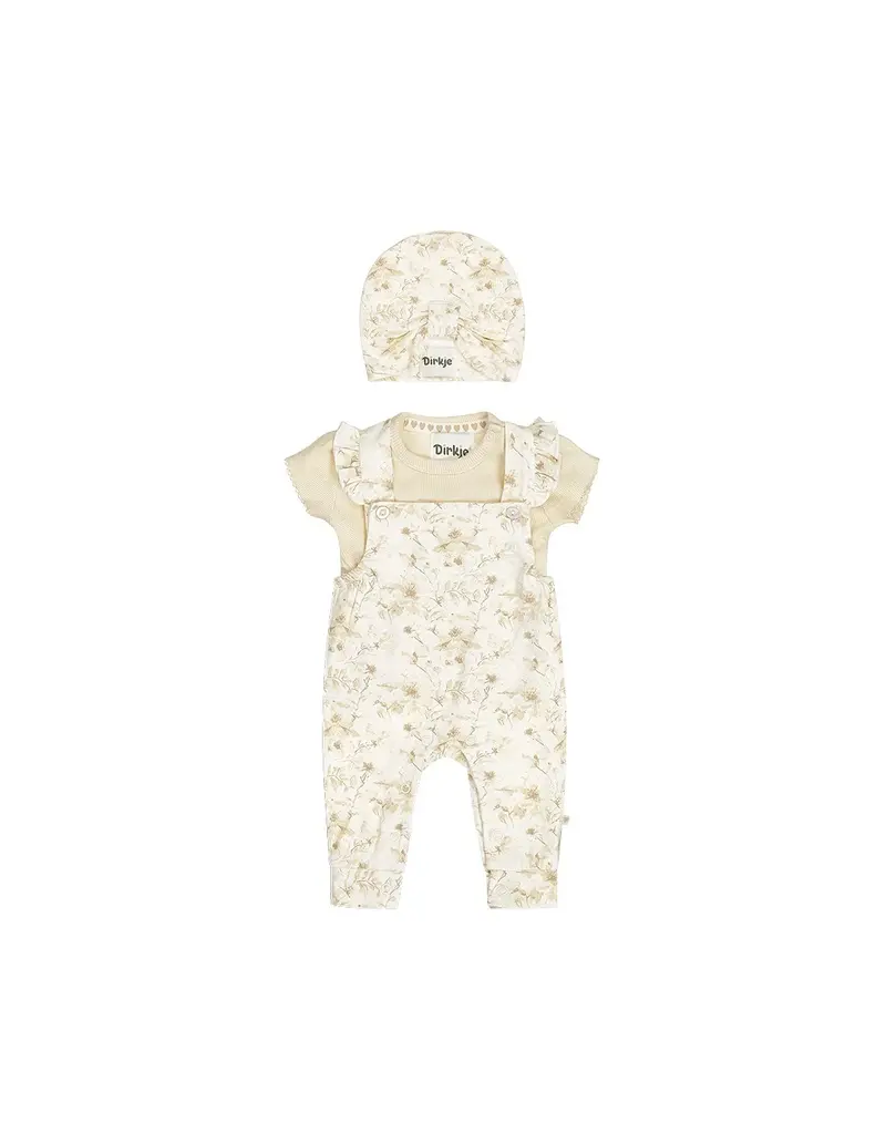 DIRKJE ROMPER 3 PC SET inc/HAT - OFF WHITE