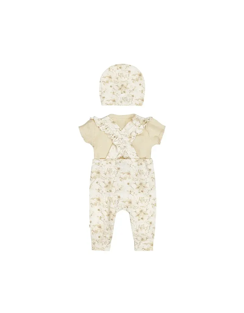 DIRKJE ROMPER 3 PC SET inc/HAT - OFF WHITE
