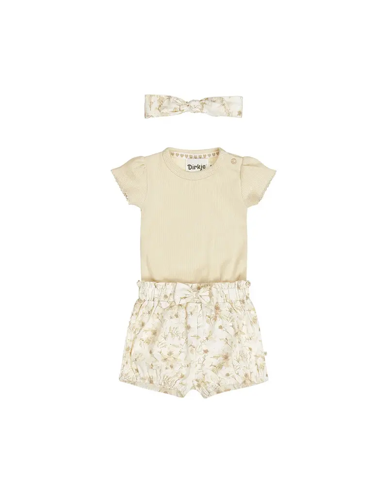 DIRKJE SHORT/ROMPER 3PC inc/BANDEAU- OFF WHITE