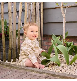 DIRKJE CHECKER SWEATSHIRT - OFF WHITE