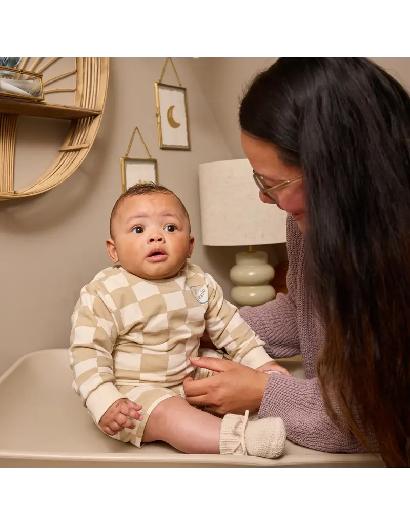 DIRKJE CHECKER SWEATSHIRT - OFF WHITE