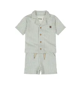 DIRKJE SHORT/BUTTON UP TOP 2PC- BLUE STRIPE