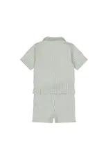 DIRKJE SHORT/BUTTON UP TOP 2PC- BLUE STRIPE