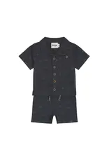 DIRKJE SHORT/BUTTON UP TOP 2PC-NAVY