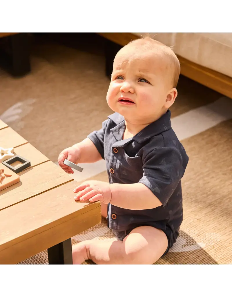 DIRKJE SHORT/BUTTON UP TOP 2PC-NAVY