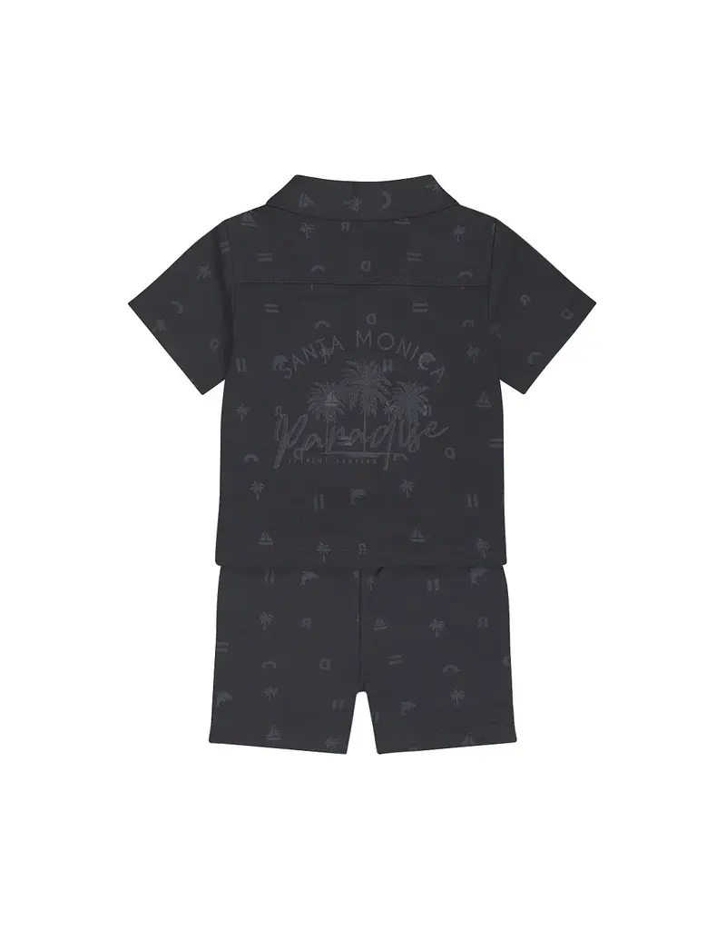 DIRKJE SHORT/BUTTON UP TOP 2PC-NAVY