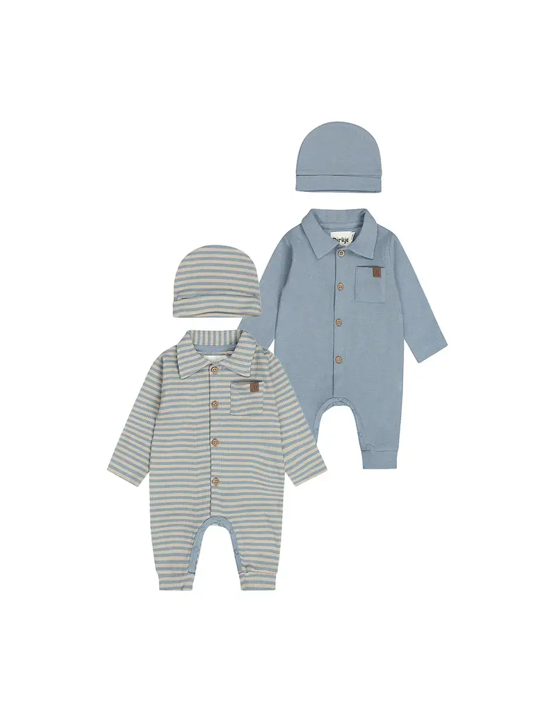 DIRKJE WAFFLE BUTTON FRONT ONSIE incl/HAT