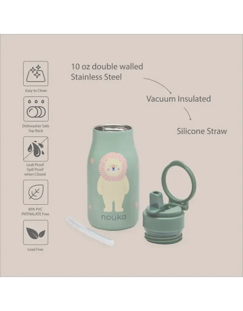 NOUKA STAINLESS STEEL WATER BOTTLE - 10OZ