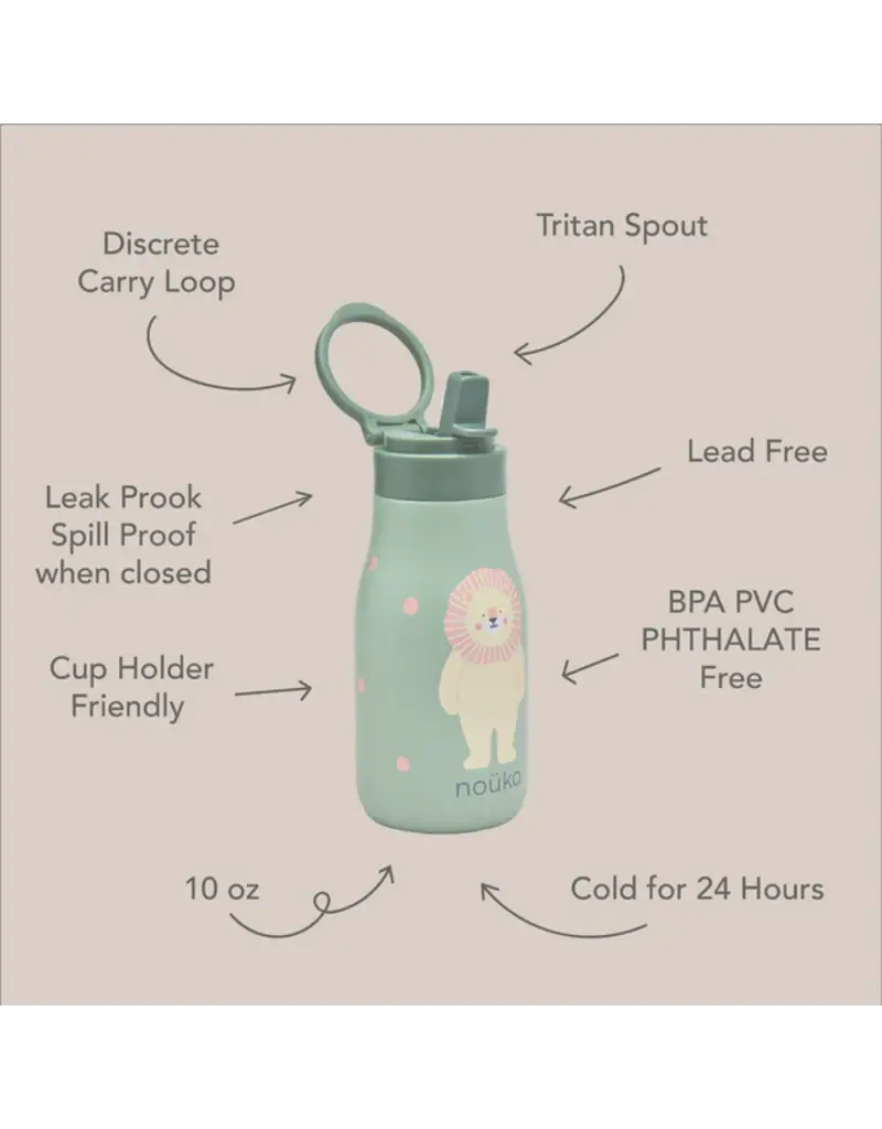 NOUKA STAINLESS STEEL WATER BOTTLE - 10OZ