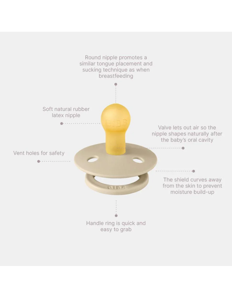 BIBS BIBS LATEX PACIFIER - 2PK - SIZE 2 (6-18 MONTH)