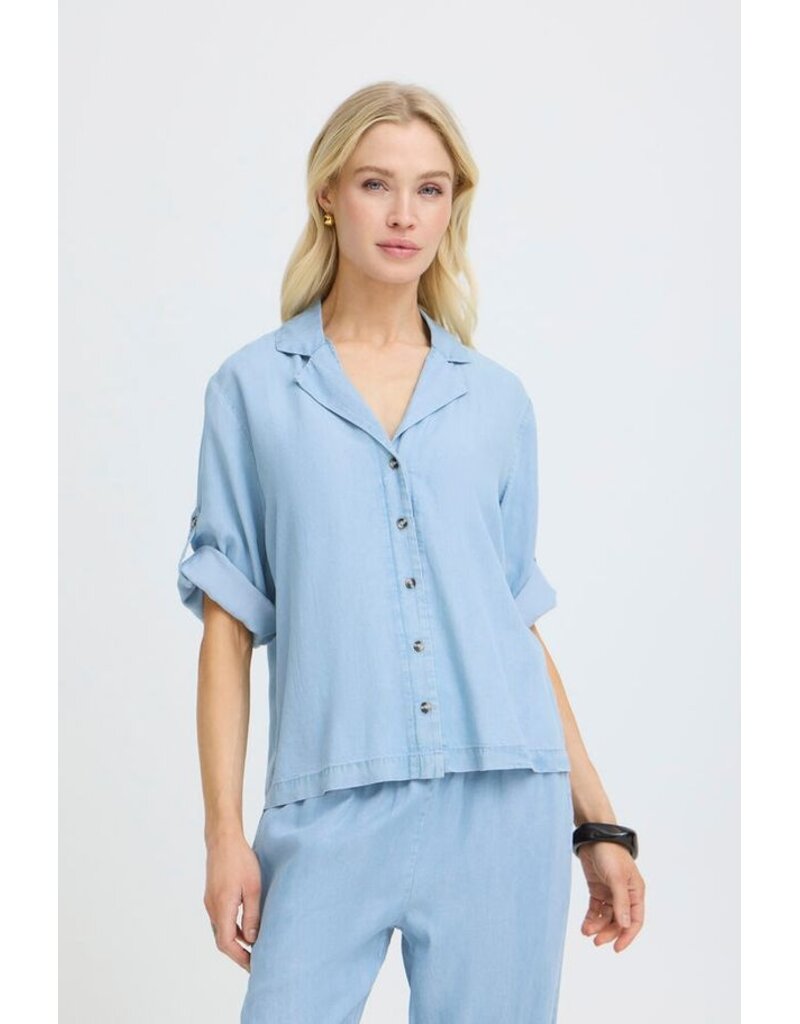 KOSMO DENIM TURN UP SHIRT