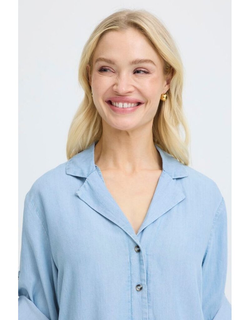 KOSMO DENIM TURN UP SHIRT