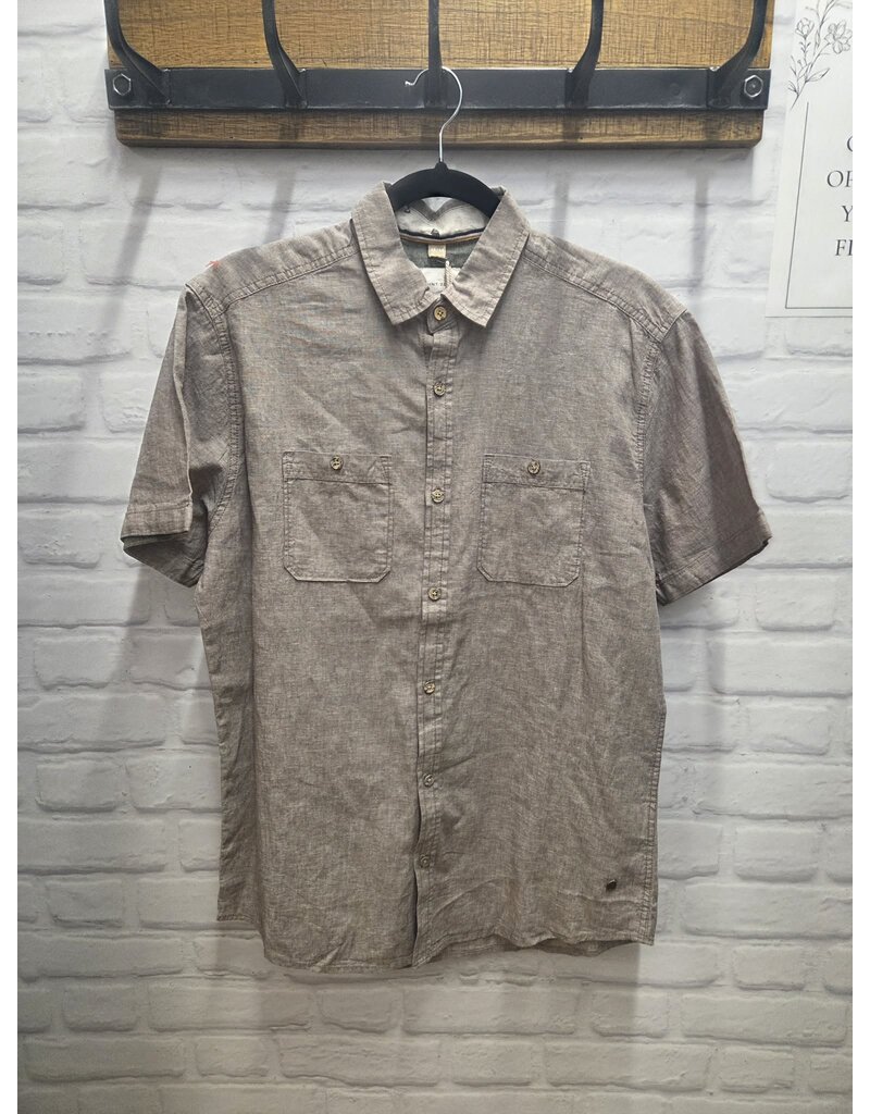 MENS LINEN BUTTON UP TOP