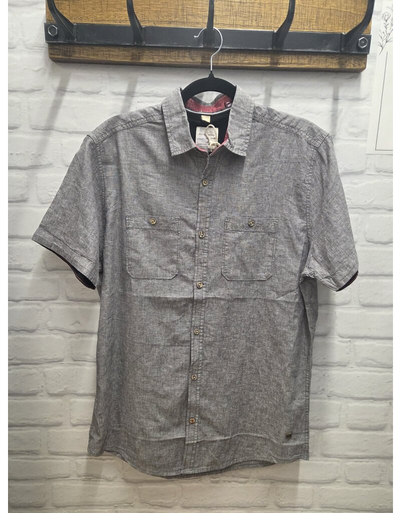 MENS LINEN BUTTON UP TOP