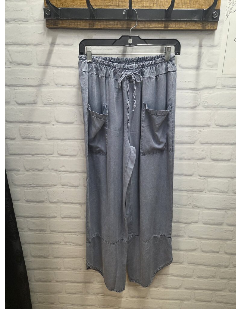 TENCIL FLOWY PANTS - DENIM