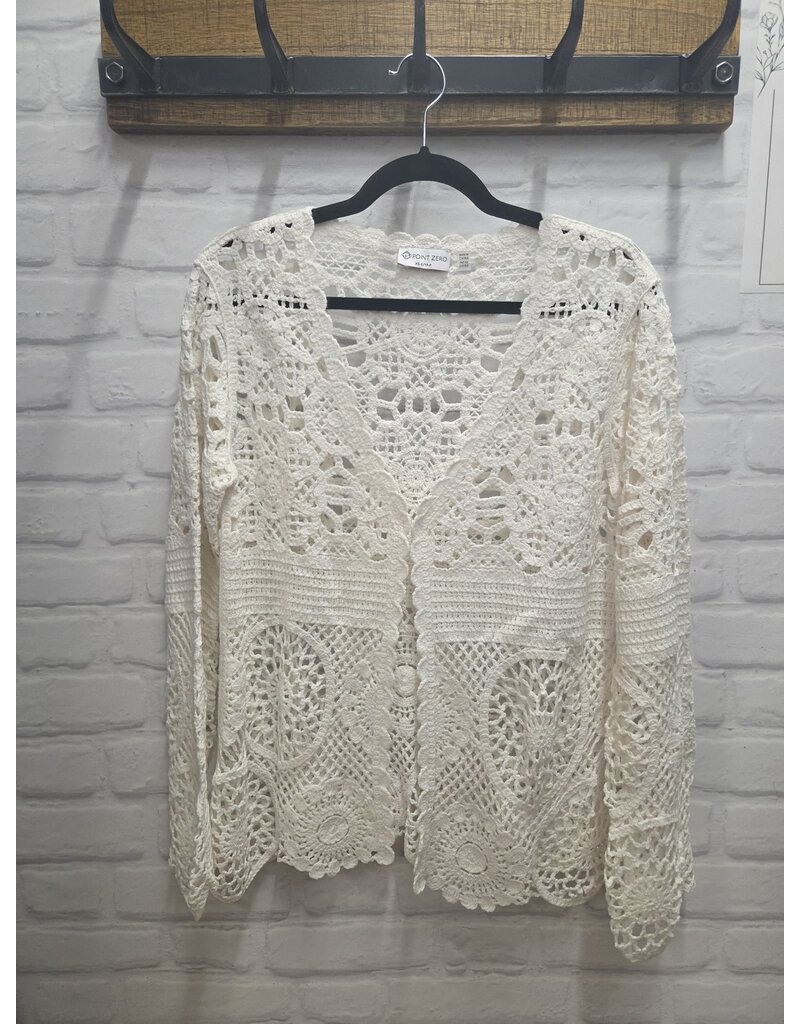 CROCHET CARDIGAN WHITE