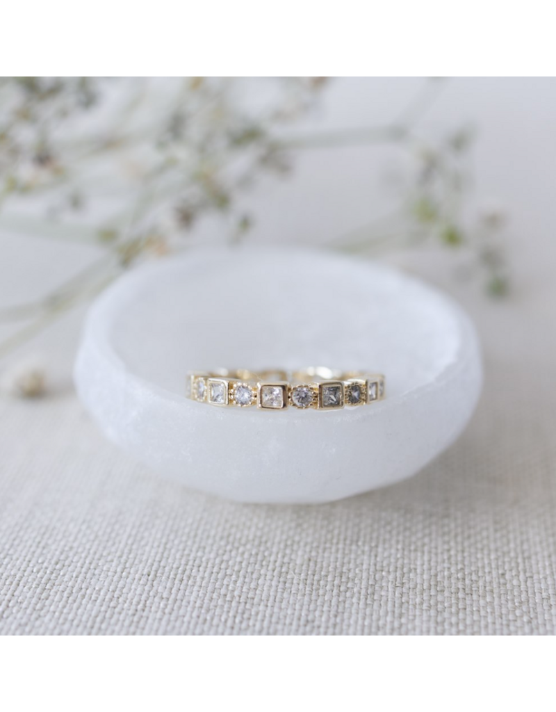 GLEE LIORA RING - CLEAR - GOLD