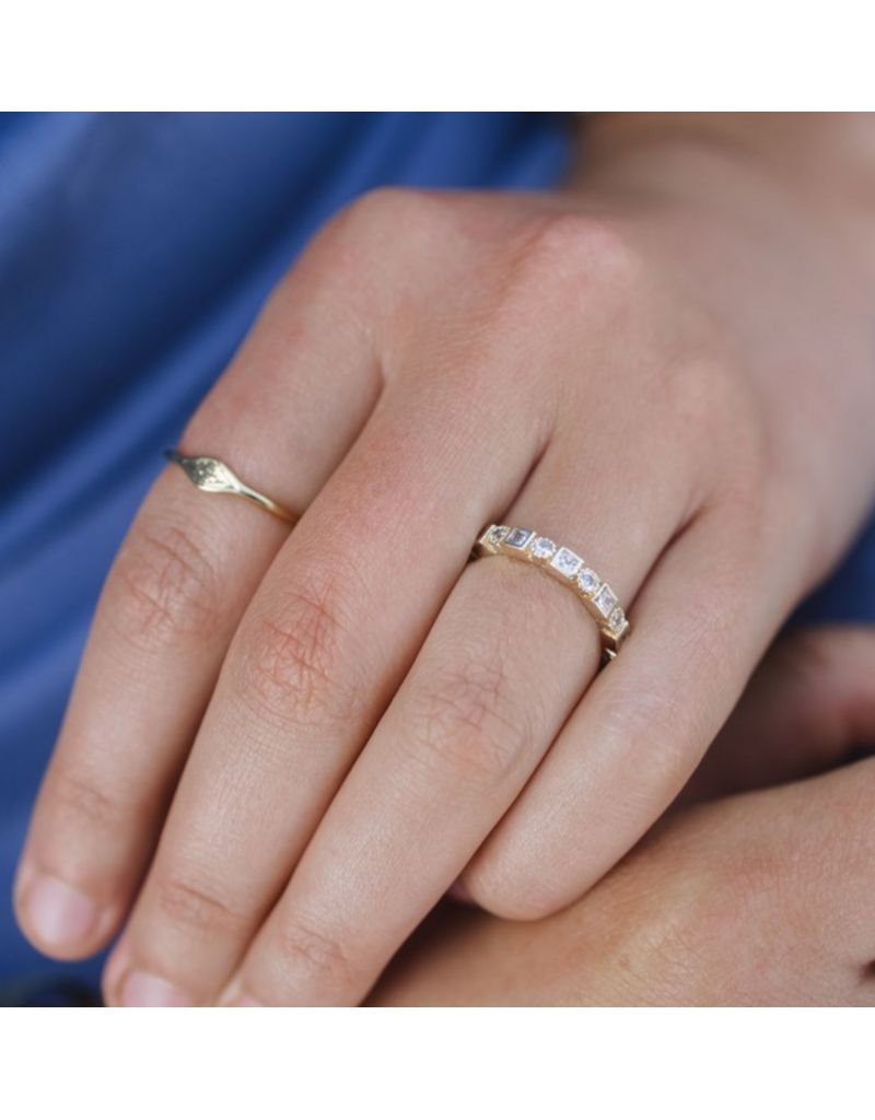 GLEE LIORA RING - CLEAR - GOLD