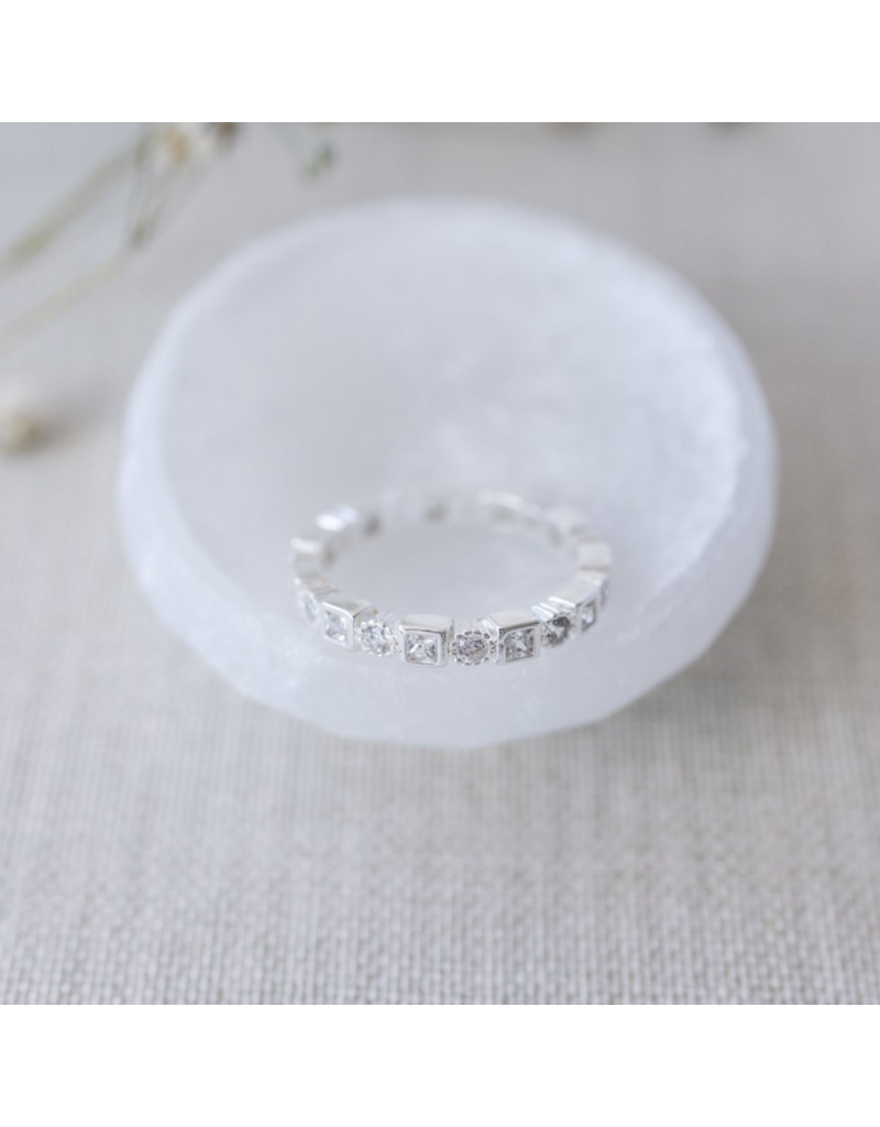 GLEE LIORA RING - CLEAR - SILVER