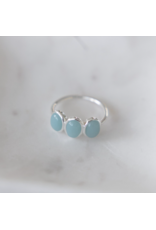 GLEE TRI ESSENCE RING - AMAZONITE - SILVER