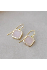 GLEE FLORENCE EARRINGS - ROSE QUARTZ