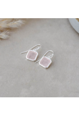 GLEE FLORENCE EARRINGS - ROSE QUARTZ
