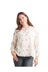 GIRAFFE PRINTED COLLARED SHIRT