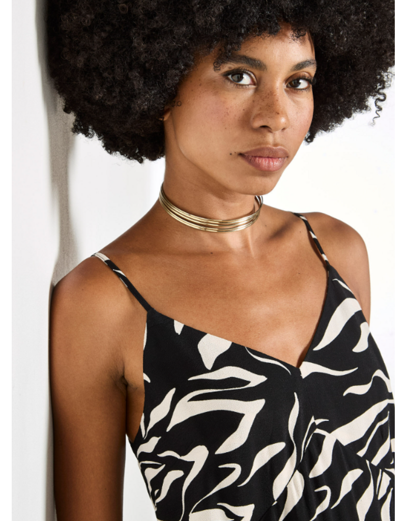 ANIMAL PRINT TRAPEZE CAMI DRESS