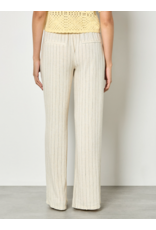 PINSTRIPE LINEN WIDE LEG TROUSER