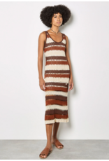 CROCHET STRIPE MAXI DRESS