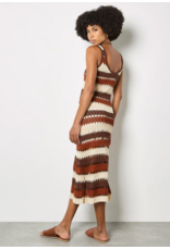 CROCHET STRIPE MAXI DRESS