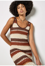 CROCHET STRIPE MAXI DRESS