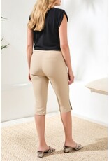 TRIBAL FLATTEN IT PULL ON CAPRI W/ VENT-BEACH