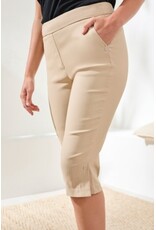 TRIBAL FLATTEN IT PULL ON CAPRI W/ VENT-BEACH