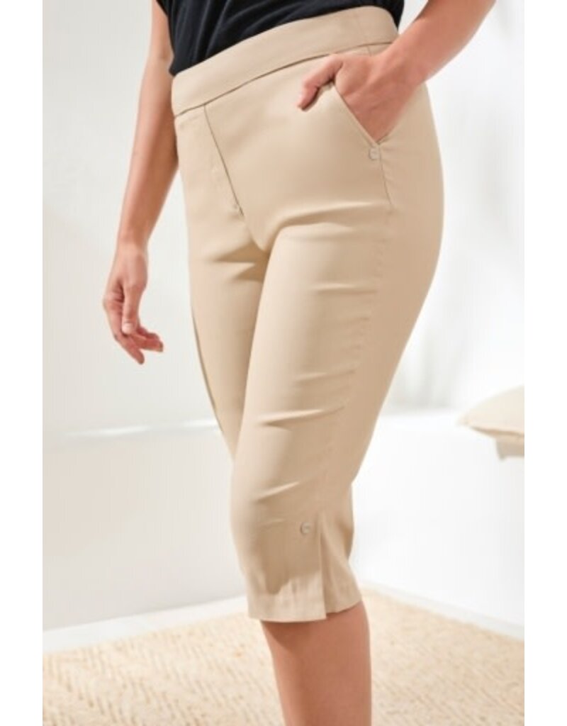 TRIBAL FLATTEN IT PULL ON CAPRI W/ VENT-BEACH