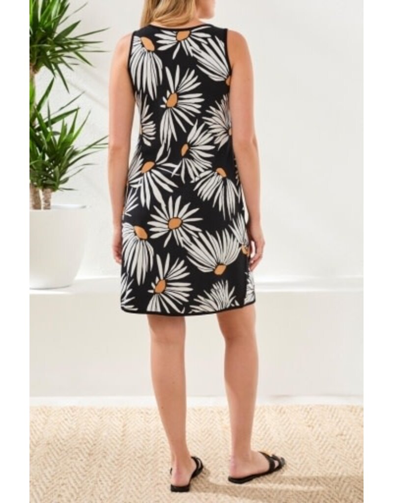 TRIBAL REVERSIBLE A-LINE DRESS-BLACK