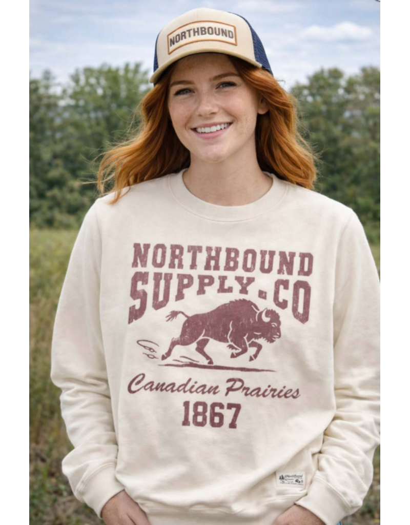 NORTHBOUND SUPPLY PRAIRIE BISON CREWNECK SWEATSHIRT