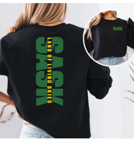 SASK LAND OF LIVING SKIES-BLACK UNISEX