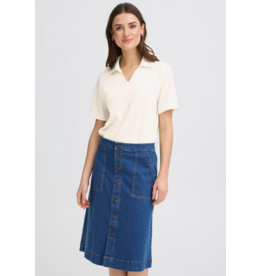 ESTI COLLARED TEE - COTTON BLEND