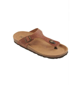 BROOKE LEATHER SANDAL - COGNAC 42
