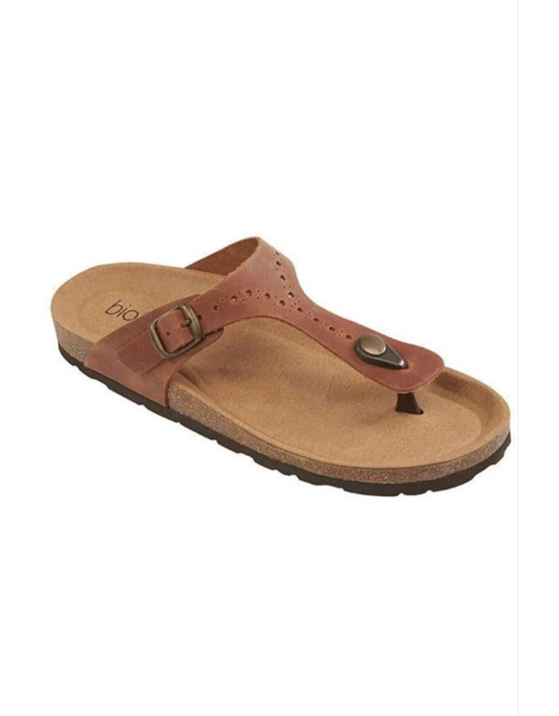 BROOKE LEATHER SANDAL - COGNAC