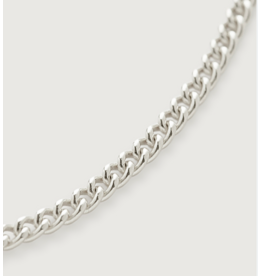 STERLING SILVER HEAVY CURB CHAIN -18"