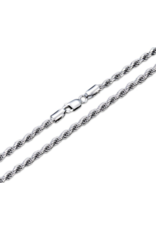 STERLING SILVER ROPE CHAIN 22"