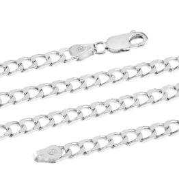 STERLING SILVER SQUARE CURB -20"