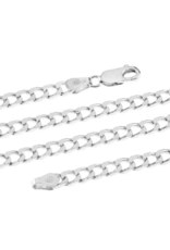 STERLING SILVER SQUARE CURB CHAIN - 24"
