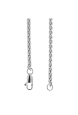 STERLING SILVER WHEAT LINK CHAIN -18"